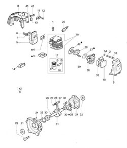 Сальник триммера Efco 8250 ERGO (рис. 21) 61070075
