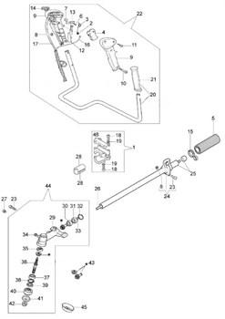 Корпус рукоятки триммера Efco 8250 ERGO (рис. 9) 61072048