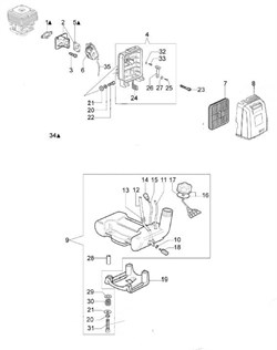 Бак топливный триммера Efco Stark 44 (рис. 9) 61200028AR