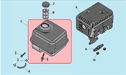 Штуцер топливного бака  двигателя Champion G120HK (рис.5) G120HKDBC033 - фото 104187