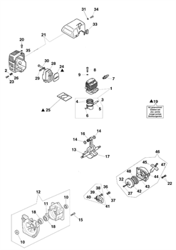 Кожух глушителя триммера Efco Stark 40 (рис. 21) 074000230