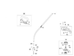 Рукоятка в сборе триммера Efco 8061 (рис. 26) 4162042A