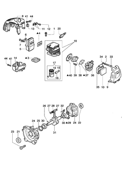 Поршень в сборе триммера Oleo-Mac 725D (рис. 17) 61070107-1 - фото 12145