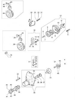 Сцепление триммера Oleo-Mac 753Т (рис. 46) 4191153AR-3 - фото 12254