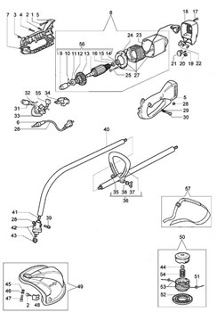 Штанга триммера Oleo-Mac TR 101E (рис. 40) 4198141-1 - фото 12277