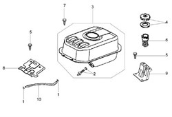 Фильтр бензиновый культиватора Efco MZ 2050 R - MZ 2050 RX (рис. 6) L66150296