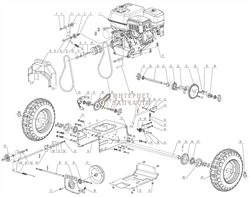 Винт M10*16, с головкой с шестигранным шлицем  снегоуборщика RedVerg RD-ST65E-1.77 6650294_RD - фото 164657
