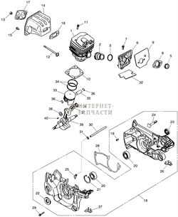 Прокладка колена бензопилы Redverg RD-GC45-D1 6647284_RD - фото 166155