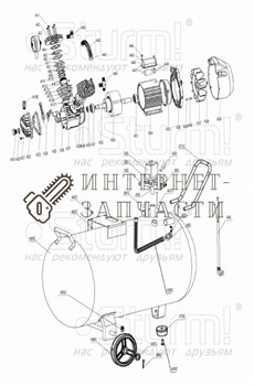 Фильтр воздушный (сталь, бум картридж, D, M, /'') компрессора Sturm AC93104.v2.1-3 AC93104.v2.1-3 - фото 167335