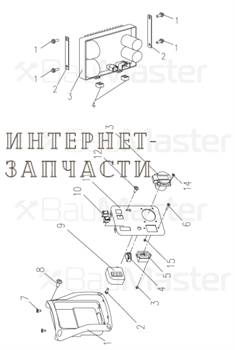 Плата в сборе генератора BauMaster PG-8710IXX-N-3 390404 - фото 167752