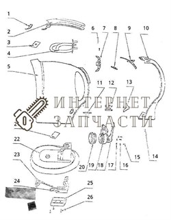 Нагревательный элемент чайника Galaxy GL0104 390652 - фото 168012
