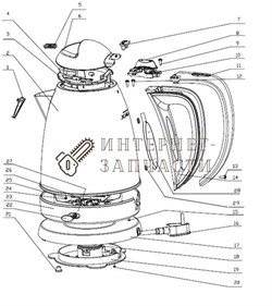 Накладка на ручку чайника Galaxy GL0304 390873 - фото 168233
