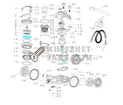 Кнопка для сматывания  шнура   пылесоса Galaxy GL6253 391218 - фото 168578