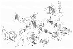 Панель вентиляционная в сборе генератора инверторного типа Elitech БИГ 2000  (рис.82) 0103024200 - фото 21864