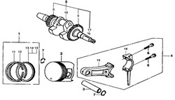 поршень бензогенератора Elitech БЭС 1800 (рис.2) 0101017300 - фото 22407
