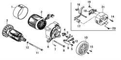 крышка генератора бензогенератора Elitech БЭС 3000  (рис.21) 0101042900-0 - фото 23165