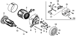 корпус E30101-198000 бензогенератора Elitech БЭС 3000 Р  (рис.6) 0101040800-2 - фото 23231