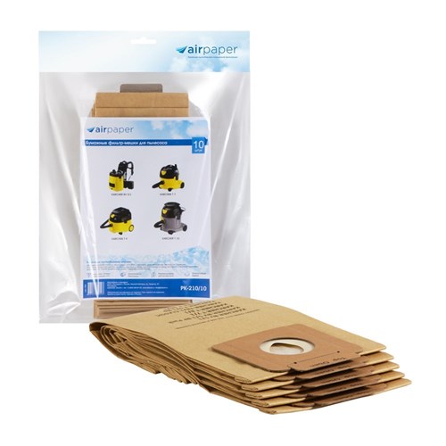 PK-210/10 Фильтр-мешки Airpaper бумажные для пылесоса, 10 шт PK-210/10 - фото 324432