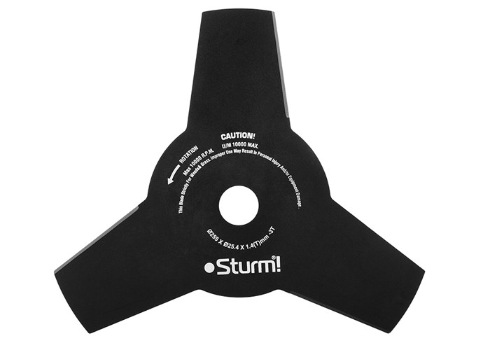 Нож Sturm трехлепестковый для триммера  BT8942D-998 BT8942D-998 - фото 447422