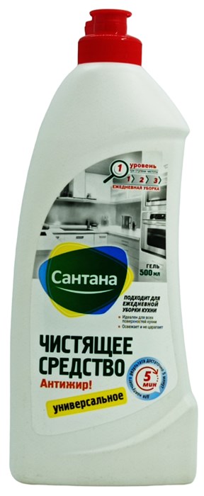 Универсальное чистящее средство Антижир 1 уровень (гель), 500 мл, САНТАНА
