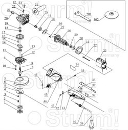 Выключатель болгарки Sturm! AG9512D (рис. 36) AG9512D-36 - фото 57263