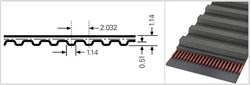 Зубчатый приводной ремень  97,6 МХL, L=247,9 mm 97,6 МХL, L=247,9 mm - фото 57808