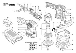 Шлифовальная плита Sander Plate эксцентриковой шлифмашины Bosch PEX 400 AE (3603CA4000) (рис.28) 2609004175 - фото 61243