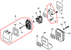 Карбюратор триммера Echo GT-22GES (рис. 6) A021000550 - фото 9828