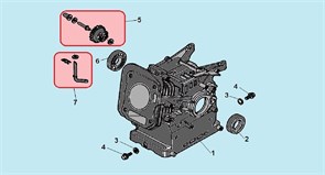 Картер двигателя вибротрамбовки Champion TR72 (рис.1) DB07A000CH