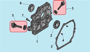 Крышка картера двигателя вибротрамбовки Champion TR72 (рис.1) DAA002