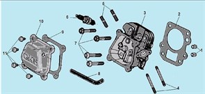 Прокладка головки цилиндра двигателя Champion G100HK (рис.2) G100HK12131-Z510410-0000