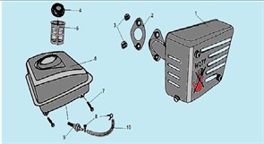Фильтр сетчатый двигателя Champion G100HK (рис.5) G100HK16652-Z010610-0000