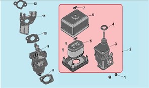 Прокладка под карбюратор  двигателя Champion G120HK (рис.10) G120HKDAB006