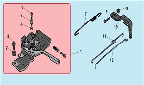 Пружина тяги регулятора  двигателя Champion G120HK (рис.11) G120HK171610006-0001