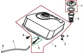 Фильтр сетчатый бака двигателя Champion G160HK (рис.2) G160HK170720001-0001