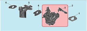 Прокладка под теплоизолятор двигателя Champion G200-1HK (рис.6) G200-1HKDAB007