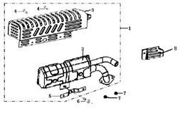 {{photo.Alt || photo.Description || 'Глушитель в сборе культиватора Efco MZ 2050 R - MZ 2050 RX (рис. 1)'}}