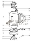 Нижний коннектор чайника Galaxy GL0315 390975