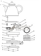 Нижний коннектор  чайника Galaxy GL0504 391108