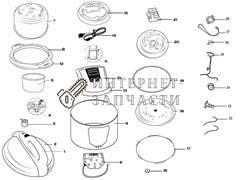 Крышка в сборе мультиварки Galaxy GL2651 391375