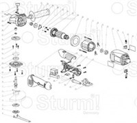 Шпонка ротора болгарки Sturm! AG9515D (рис. 27) AG9515D-27