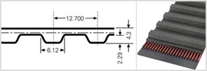 Зубчатый приводной ремень  300 Н, L=762 mm 300 Н, L=762 mm