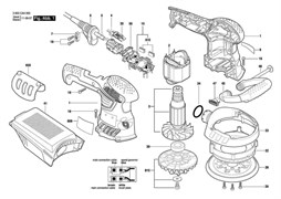 Шлифовальная плита Sander Plate эксцентриковой шлифмашины Bosch PEX 400 AE (3603CA4000) (рис.28) 2609004175