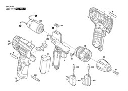 Комплект аккумуляторов Battery Set шуруповерта Bosch PSR 1080 LI (рис.149) 1619X07212