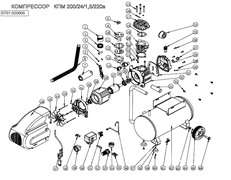 Редуктор давления 8 бар компрессора ELITECH КПМ 200/24 (рис.53) 701013000