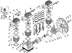 Маслосъемное кольцо TC3095-02-04 компрессорной головки Elitech ТС 3095 (рис.35) 702029200