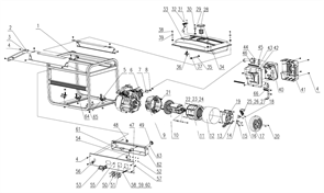 Дисплей 4 в 1 генератора FUBAG MS 2400 №53 601000002