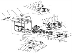 Задняя рамка альтернатора генератора FUBAG MS 5700 №49 351711058