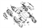 Левый шланг аккумуляторной отвертки Einhell TE-SD 3,6 LI  (4513490) (рис.17) 451349001017 - фото 66356